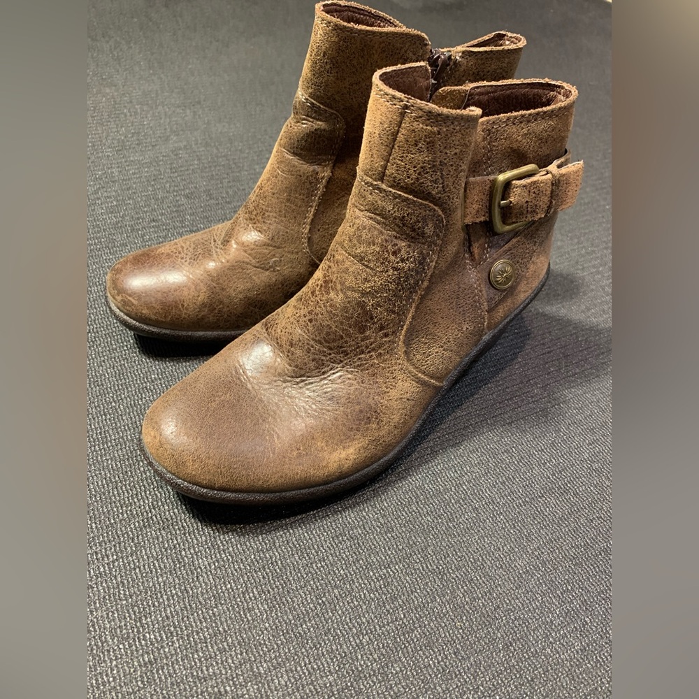 Montana‎ Brown Western Leather Ankle Zip Boots Size 7 new without box